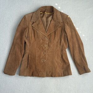 Wilsons Leather Genuine Leather Suede Blazer Jacket Size Medium